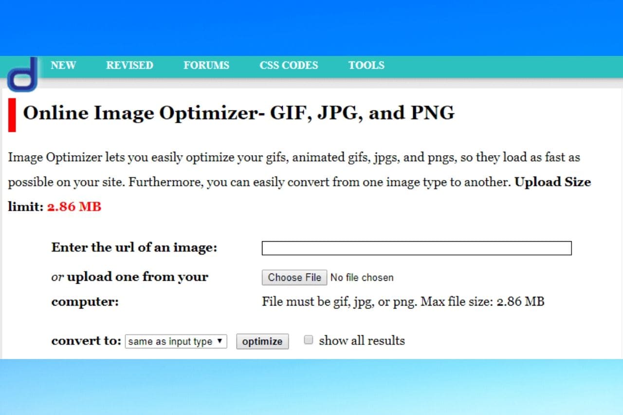 image size decrease jpeg optimizer